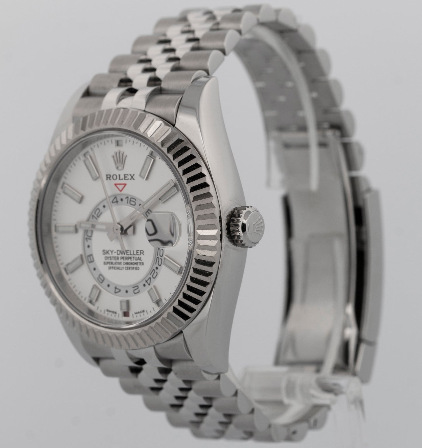 2021 PAPERS Rolex Sky-Dweller WHITE Stainless Steel 42mm 326934 Watch BOX