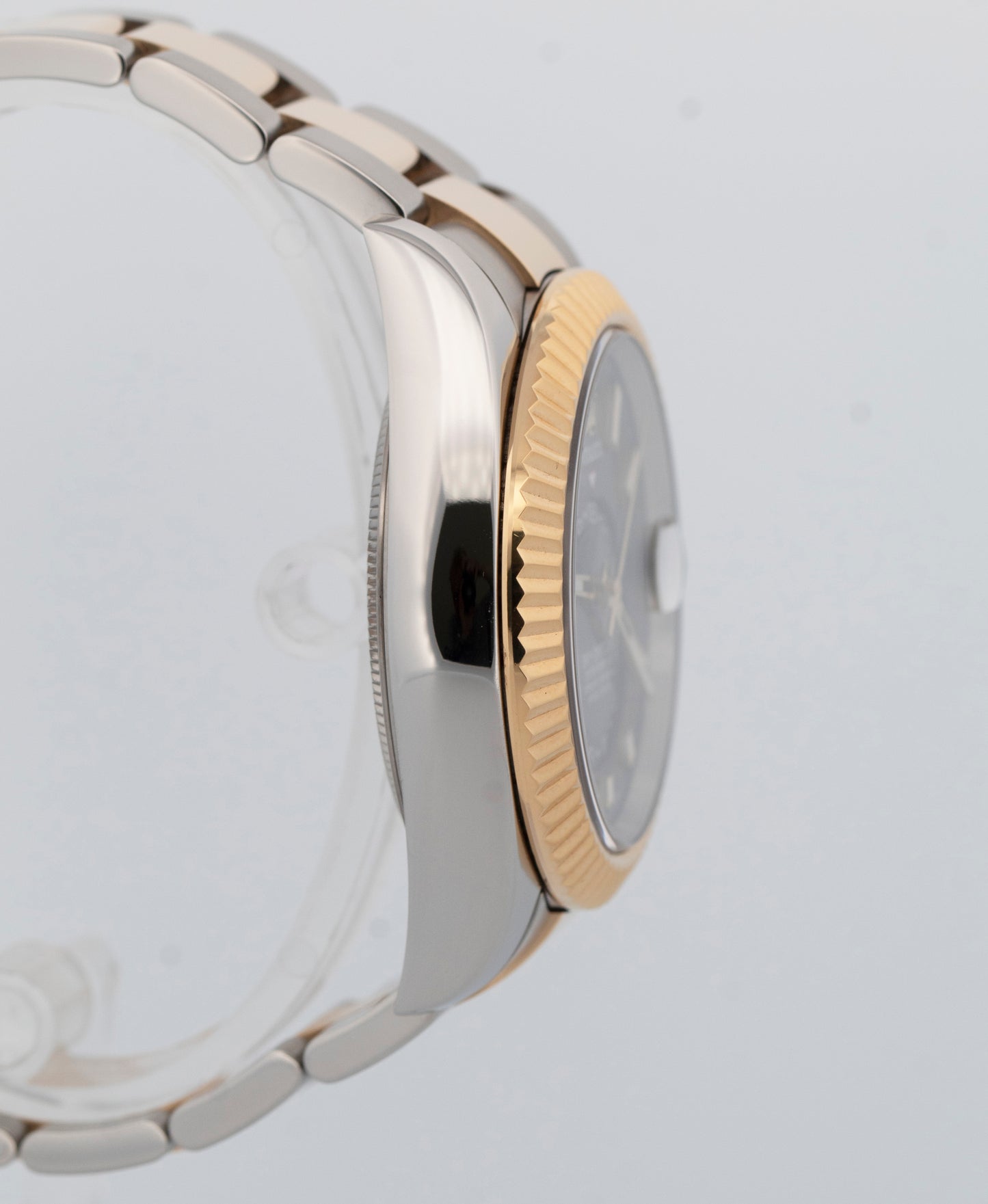 PAPERS Rolex Sky-Dweller Two-Tone 18K Yellow Gold Black 42mm 326933 Watch BOX