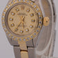 Rolex Oyster Perpetual 24mm CHAMPAGNE DIAMOND 18K Gold Oyster Watch 6719 BOX