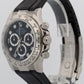 Rolex Daytona Cosmograph BLACK DIAMOND 18K White Gold RUBBER 40mm Watch 116519