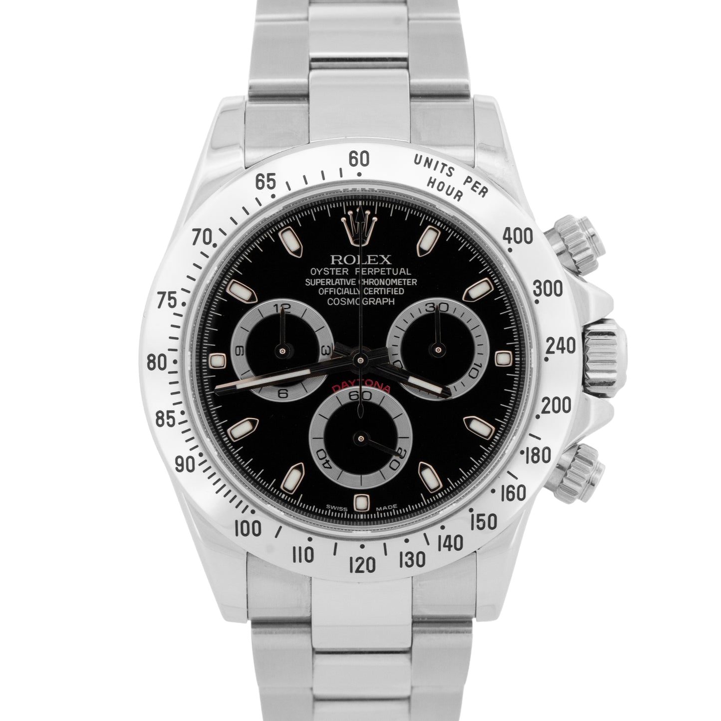 UNPOLISHED PAPERS Rolex Daytona Cosmograph Steel Black 40mm Watch 116520 BOX