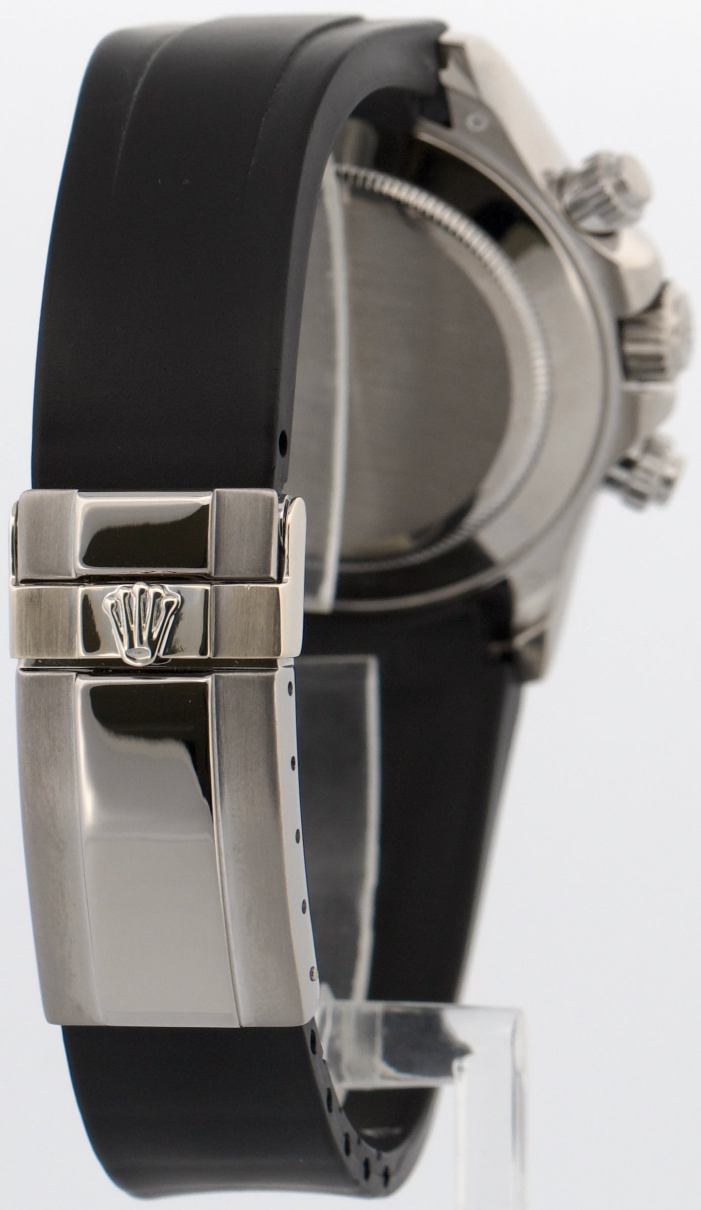 Rolex Daytona Cosmograph BLACK DIAMOND 18K White Gold RUBBER 40mm Watch 116519