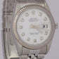 Rolex DateJust WHITE DIAMOND 36mm Stainless Steel JUBILEE 18K White Gold 16234