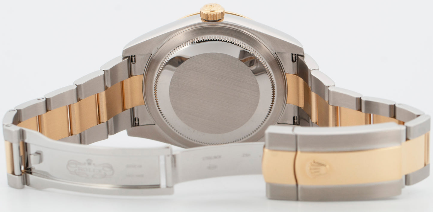 PAPERS Rolex Sky-Dweller Two-Tone 18K Yellow Gold Black 42mm 326933 Watch BOX