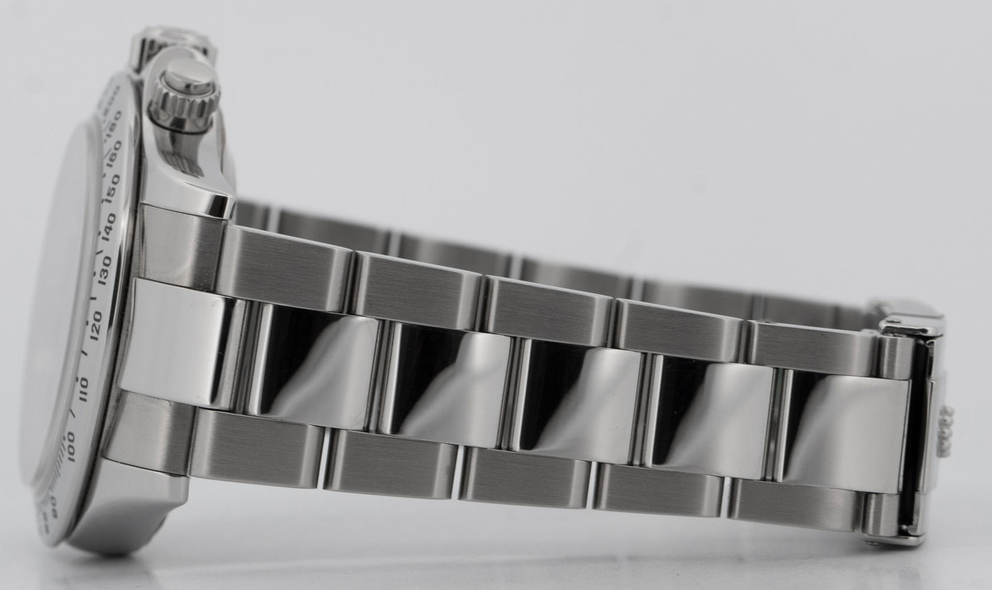 UNPOLISHED PAPERS Rolex Daytona Cosmograph Steel Black 40mm Watch 116520 BOX