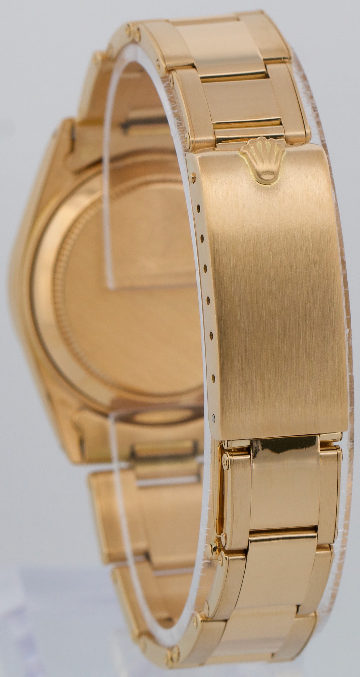 VINTAGE 1974 Ladies Rolex DateJust BLACK 26mm 18K Yellow Gold Oyster 6927 Watch