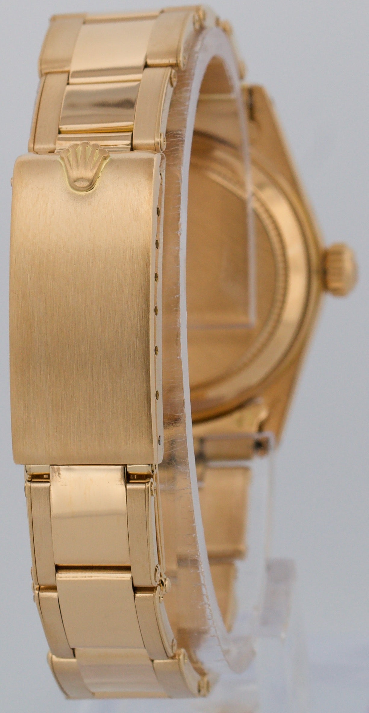 VINTAGE 1974 Ladies Rolex DateJust BLACK 26mm 18K Yellow Gold Oyster 6927 Watch