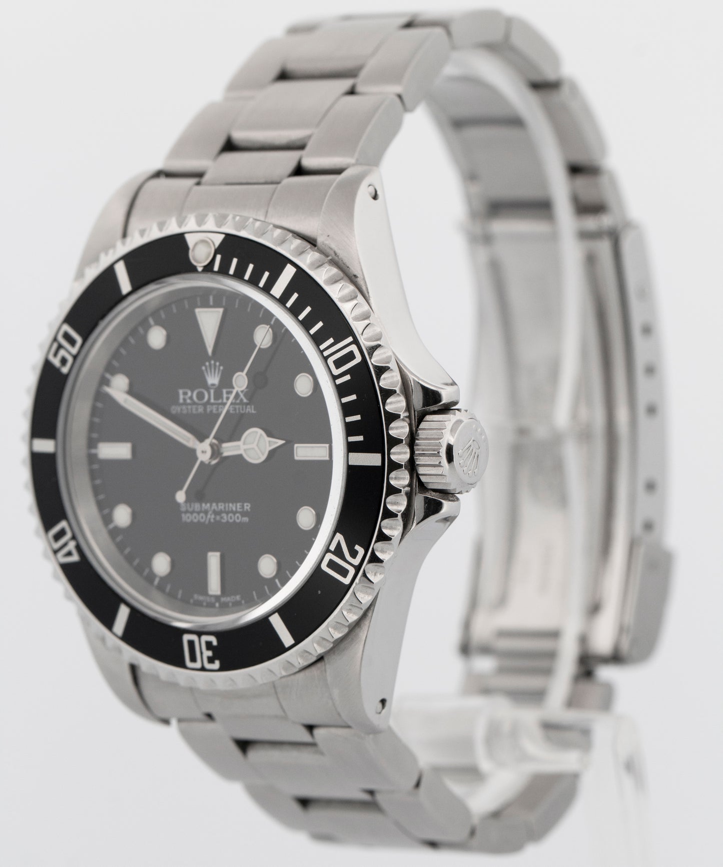 2004 PAPERS Rolex No-Date Submariner BLACK Steel 40mm 14060 M Watch BOX