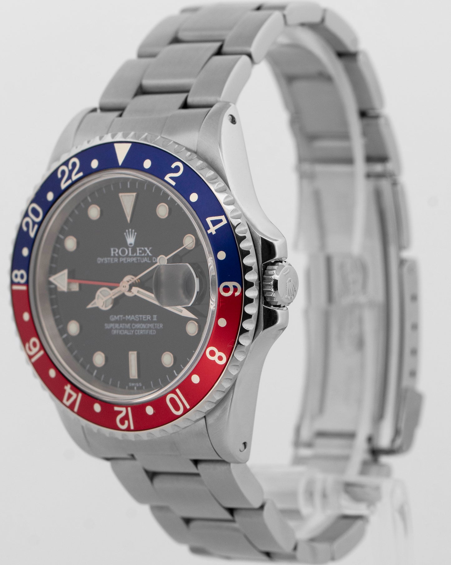 Rolex GMT-Master II PEPSI Swiss Only Stainless Steel 40mm 16710 Watch