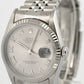 Rolex DateJust SILVER ROMAN Stainless Steel 18K Gold NO-HOLES 36mm 16234 Watch