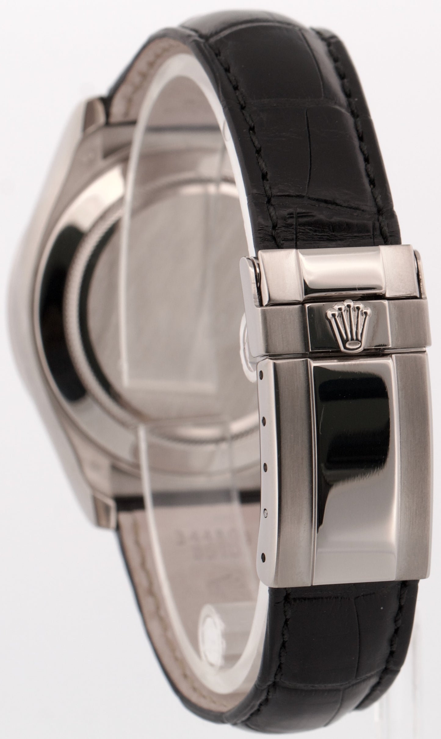 Rolex Daytona Cosmograph PANDA RACING 18K White Gold Leather 40mm Watch 116519