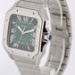 Cartier Santos-Dumont Large PAPERS Steel GREEN  39.8mm WSSA0062 4072 Watch BOX