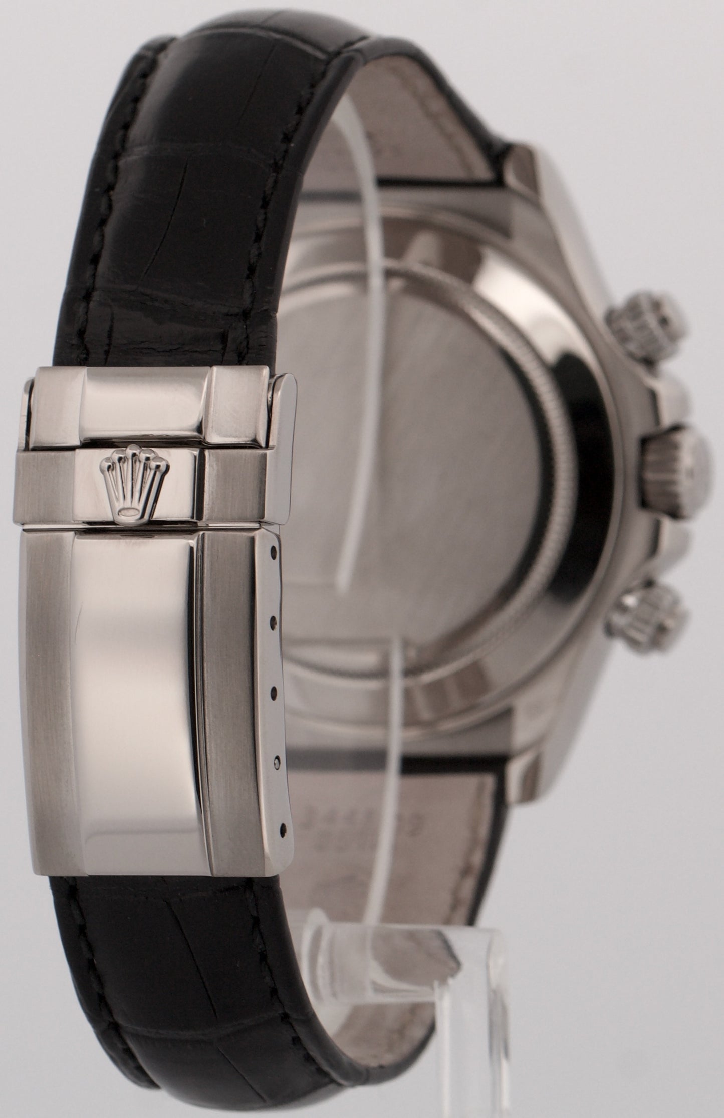 Rolex Daytona Cosmograph PANDA RACING 18K White Gold Leather 40mm Watch 116519