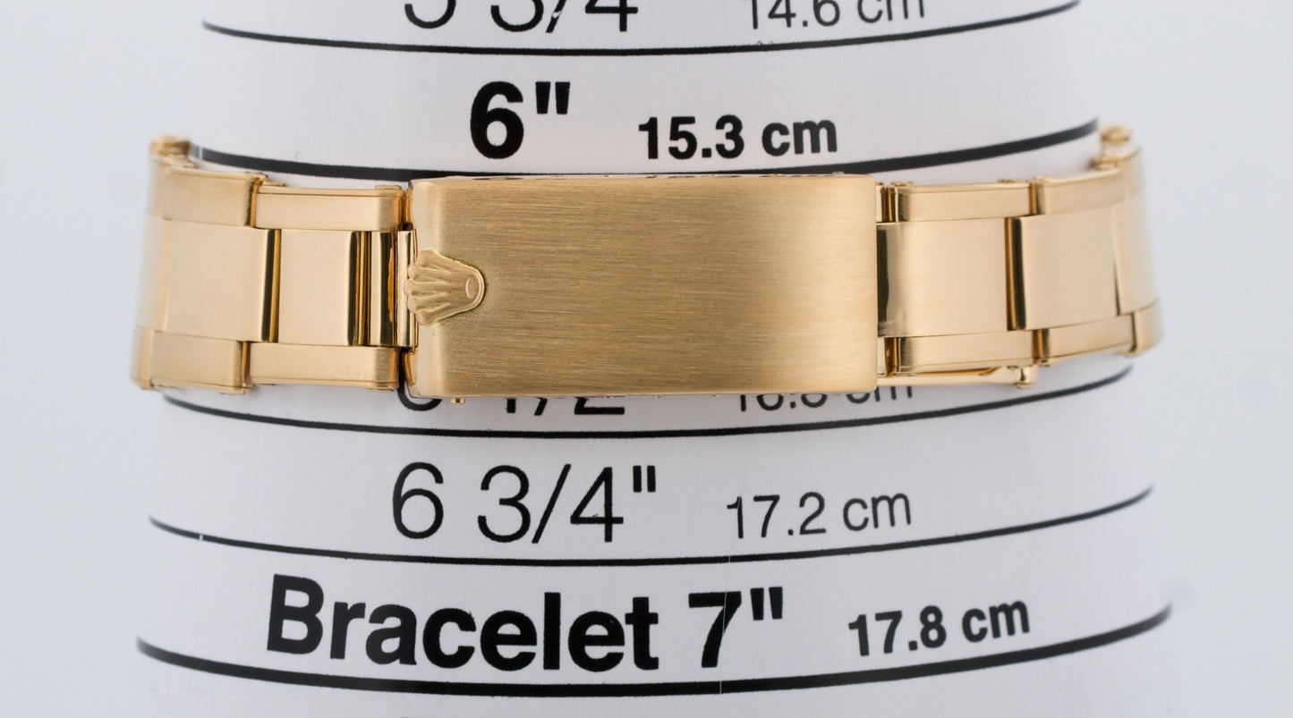 VINTAGE 1974 Ladies Rolex DateJust BLACK 26mm 18K Yellow Gold Oyster 6927 Watch