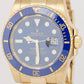 MINT PAPERS Rolex Submariner Date 40mm Ceramic Yellow Gold Blue 116618 LB BOX