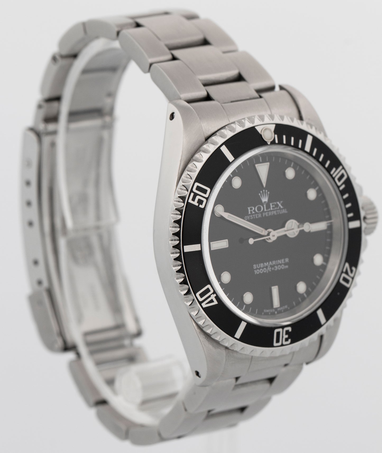 2004 PAPERS Rolex No-Date Submariner BLACK Steel 40mm 14060 M Watch BOX