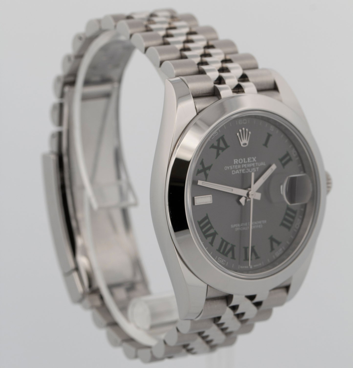 2025 PAPERS Rolex DateJust WIMBLEDON Rhodium Steel 41mm JUBILEE Watch 126300 BOX