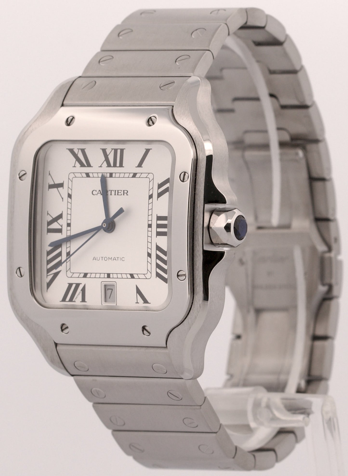 Cartier Santos White Roman Stainless Steel WSSA0018 4072 39.8mm Box Papers