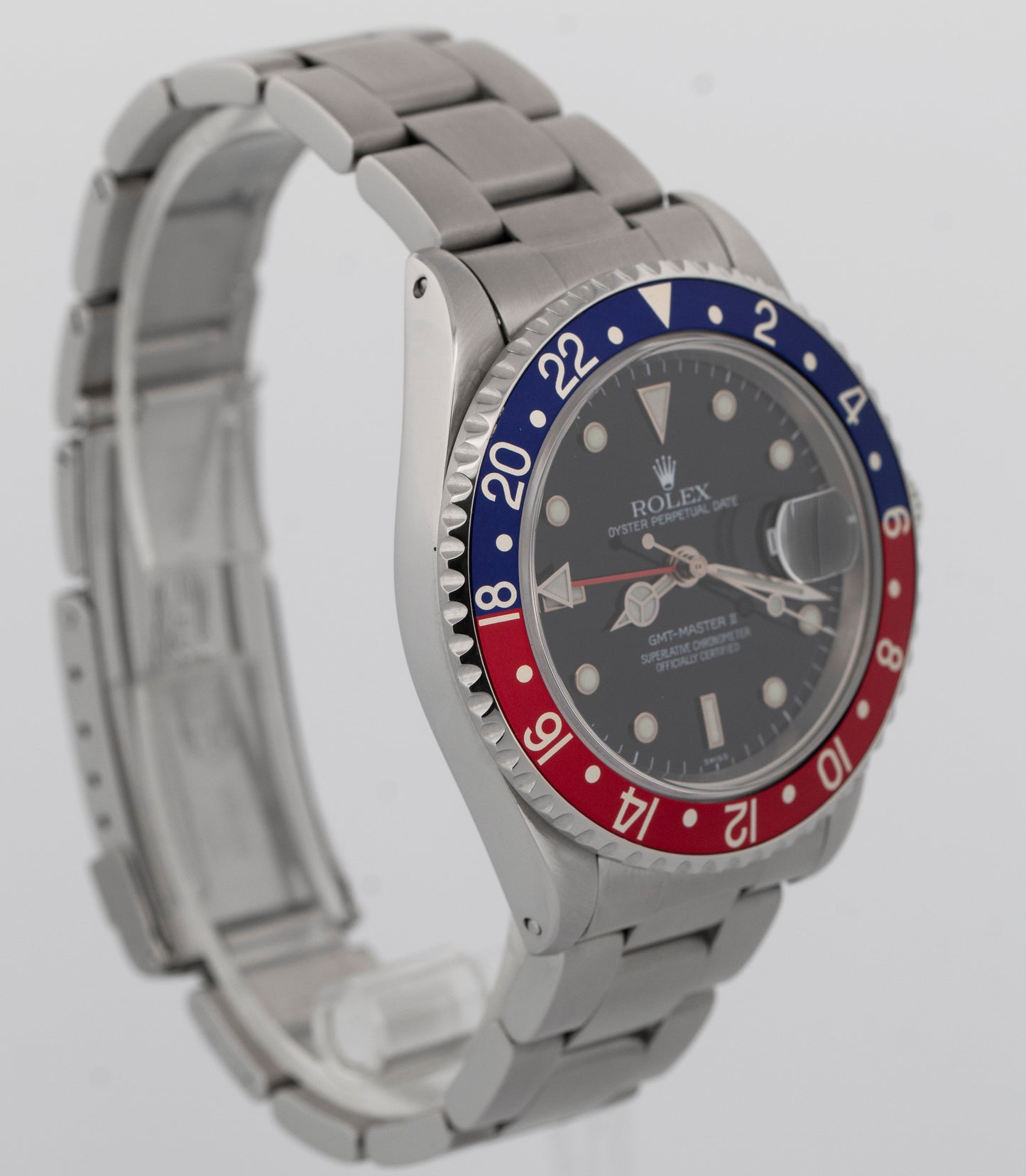 Rolex GMT-Master II PEPSI Swiss Only Stainless Steel 40mm 16710 Watch