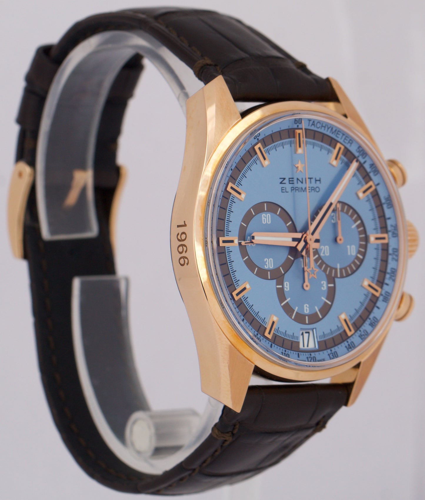 2025 PAPERS Zenith El Primero 42mm BLUE 18K Rose Gold 18.2045.400/57.C494 BOX