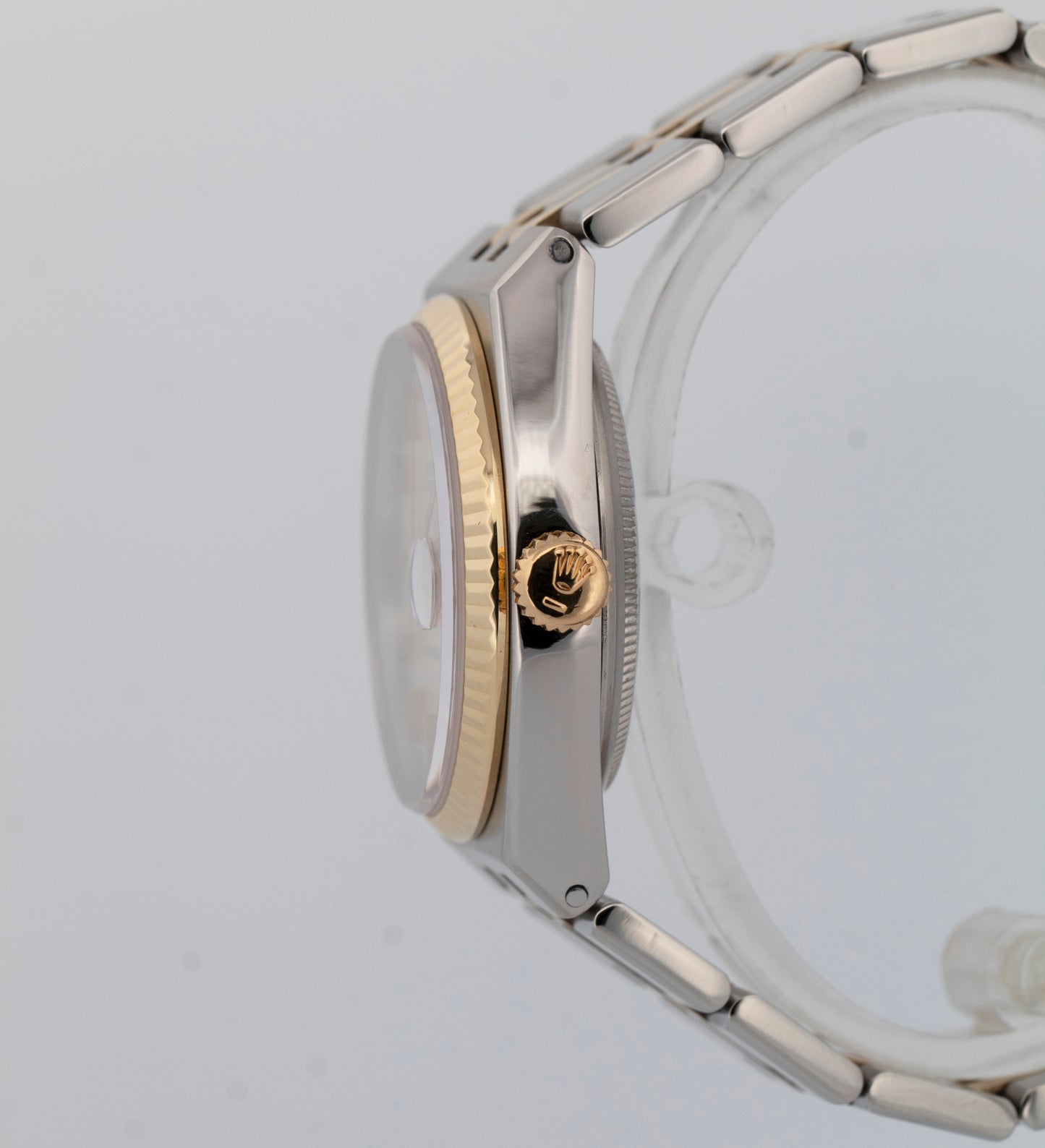 Rolex Oysterquartz DateJust 36mm Silver Two-Tone 14K Yellow Gold Watch 17013