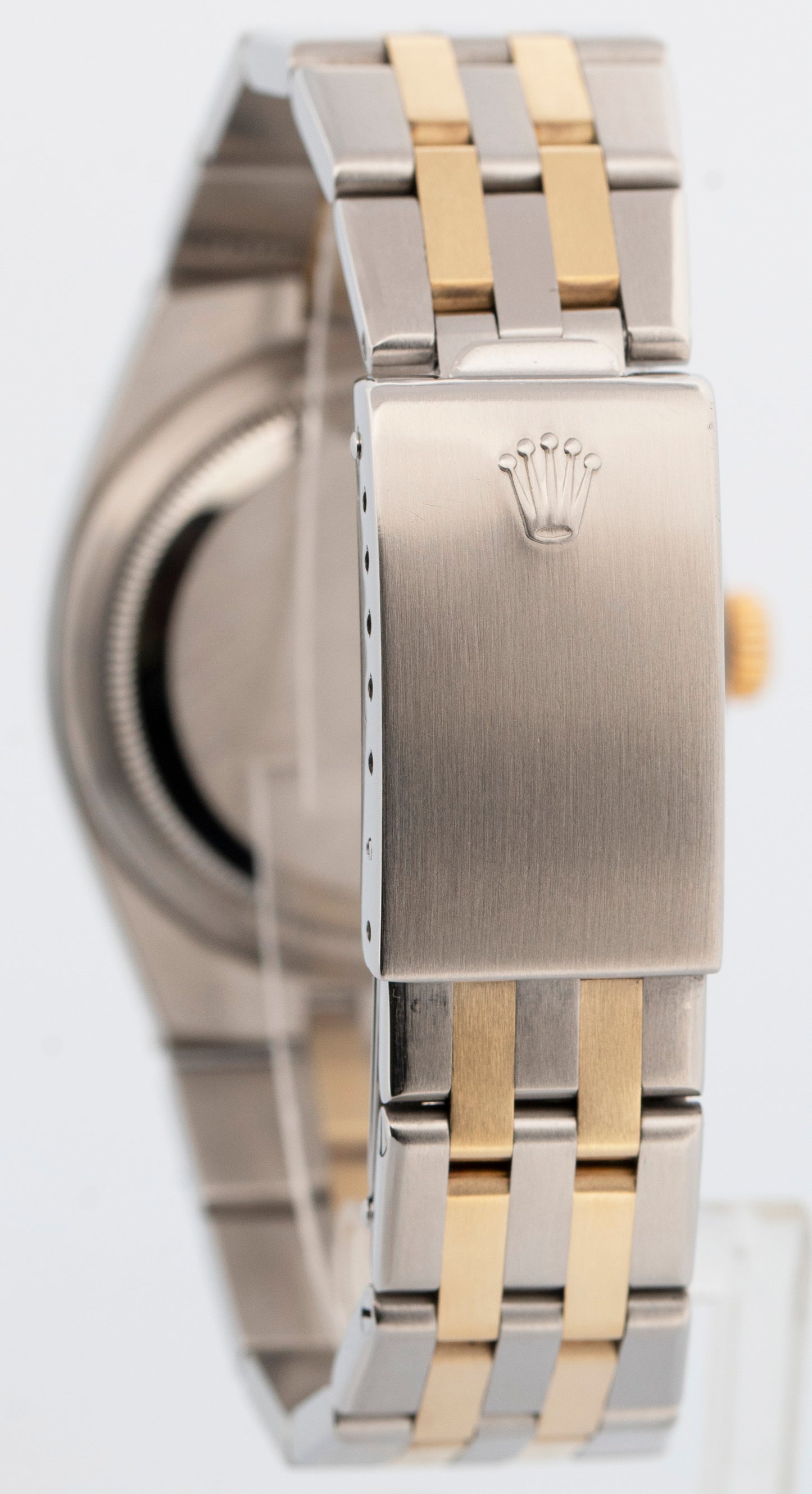 Rolex Oysterquartz DateJust 36mm Silver Two-Tone 14K Yellow Gold Watch 17013