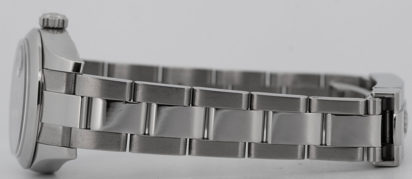 Ladies Rolex DateJust 26mm Black Stainless Steel Oyster Automatic Watch 179160