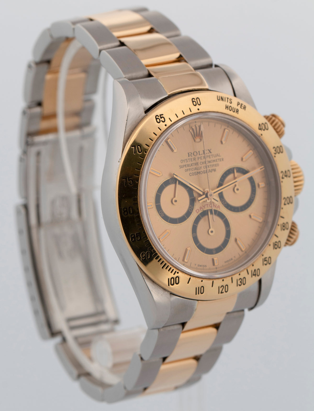 Rolex Daytona Cosmograph 16523 Champagne Two-Tone Gold Steel 40mm Watch