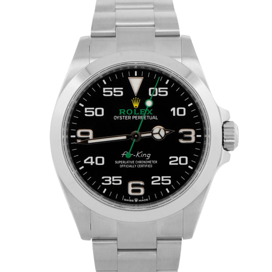 2024 PAPERS Rolex Air-King BLACK Stainless Steel 40mm 126900 Watch BOX