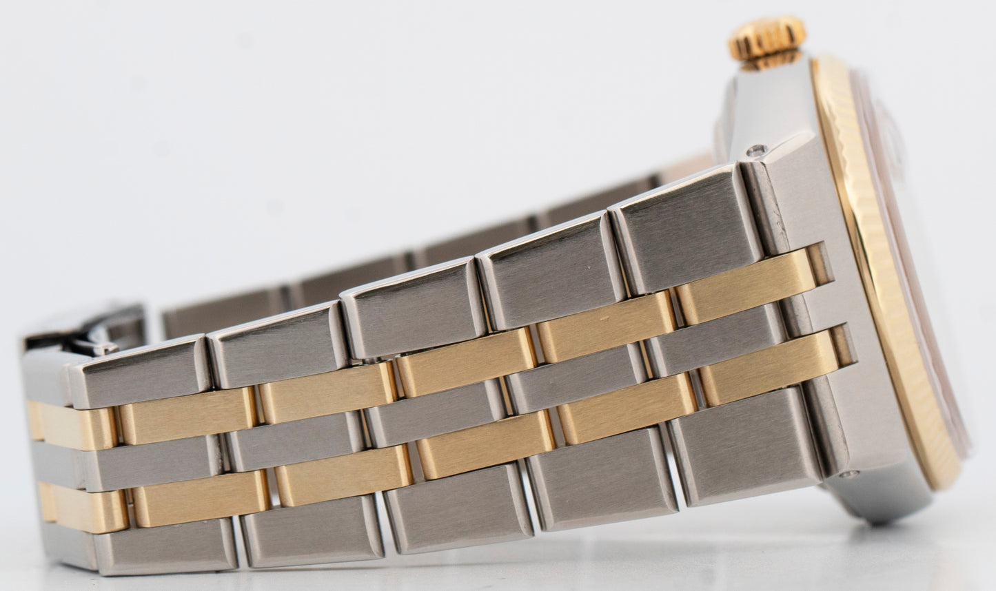 Rolex Oysterquartz DateJust 36mm Silver Two-Tone 14K Yellow Gold Watch 17013