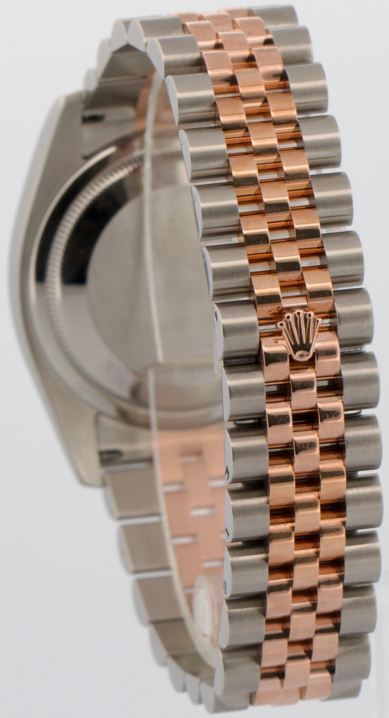 2012 PAPERS Rolex DateJust 36mm PINK ROMAN 18K Gold Steel JUBILEE 116231 BOX