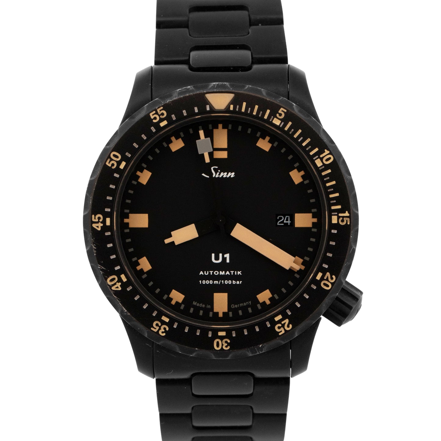 Sinn U1 S E 1010.023 Black PVD Stainless Steel Automatic 44mm Dive Watch