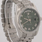 2000 Rolex Day-Date President 118239 Green Roman 18K White Gold 36mm Watch