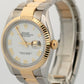 Rolex DateJust 36 WHITE ROMAN 18K Yellow Gold Steel OYSTER Fluted 36mm 126233