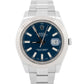 Rolex DateJust II BLUE Stainless Steel 18K Fluted Oyster 41mm Watch 116334 BOX