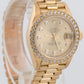 Ladies Rolex DateJust President 26mm Champagne DIAMOND BEZEL 18K Gold 69178 BOX