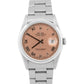 1999 Rolex DateJust 36mm 16200 Salmon Roman Smooth Oyster Stainless Steel Watch