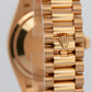 Rolex Day-Date President 18K Yellow Gold White 36mm Fluted Watch 128238