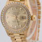 Ladies Rolex DateJust President 26mm Champagne DIAMOND BEZEL 18K Gold 69178 BOX