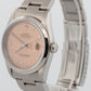 1999 Rolex DateJust 36mm 16200 Salmon Roman Smooth Oyster Stainless Steel Watch