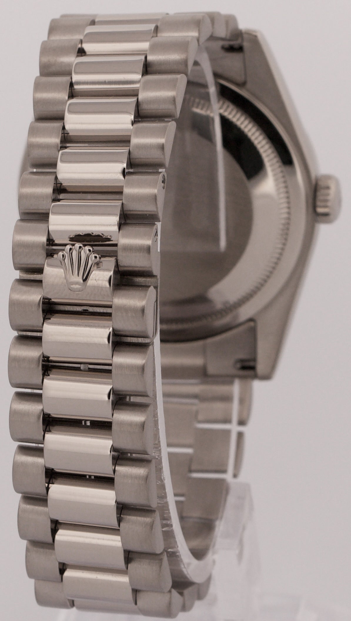 2000 Rolex Day-Date President 118239 Green Roman 18K White Gold 36mm Watch