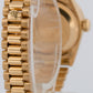 Ladies Rolex DateJust President 26mm Champagne DIAMOND BEZEL 18K Gold 69178 BOX