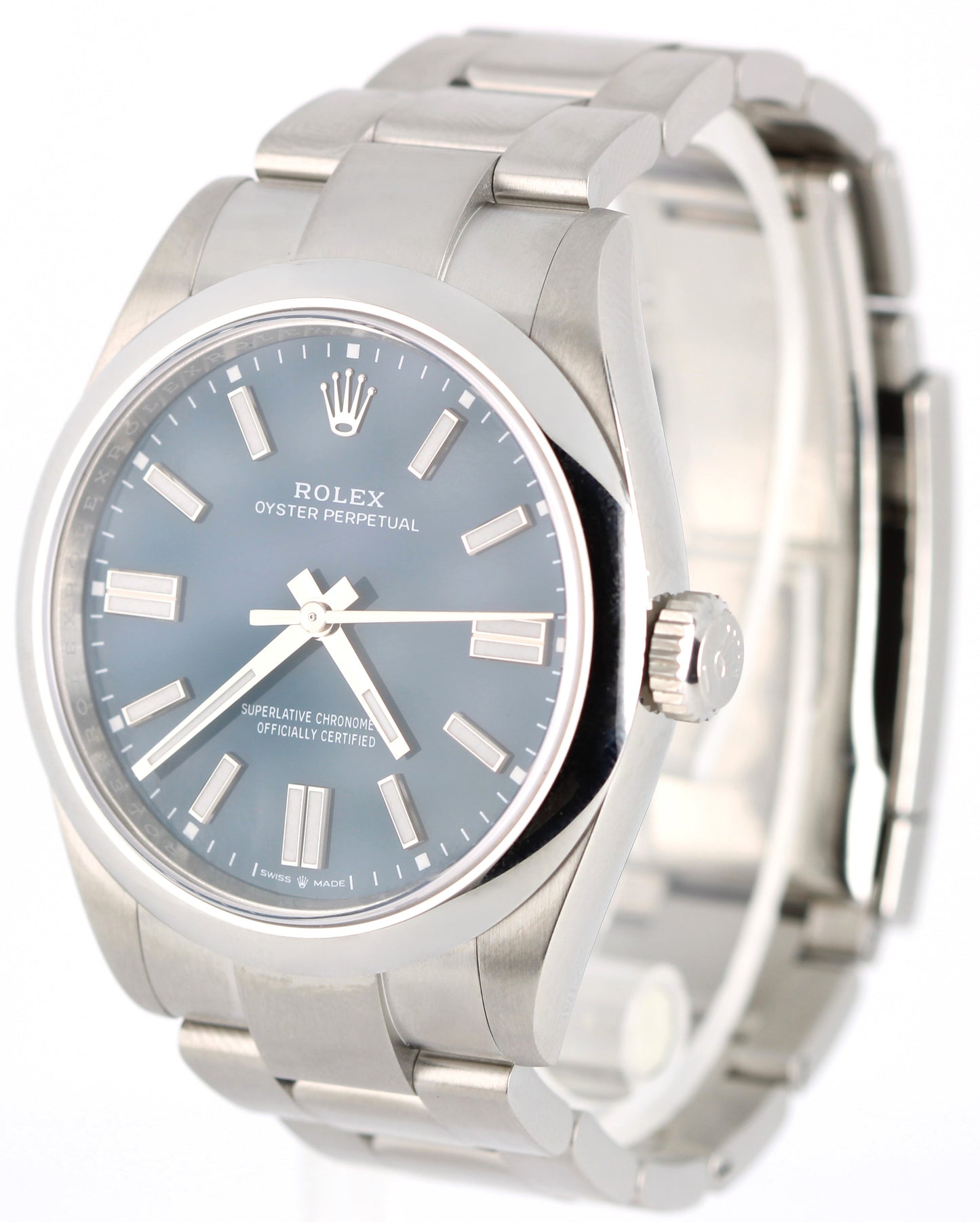 APRIL 2026 PAPERS Rolex Oyster Perpetual Steel MED BLUE 41mm 134300 Watch BOX