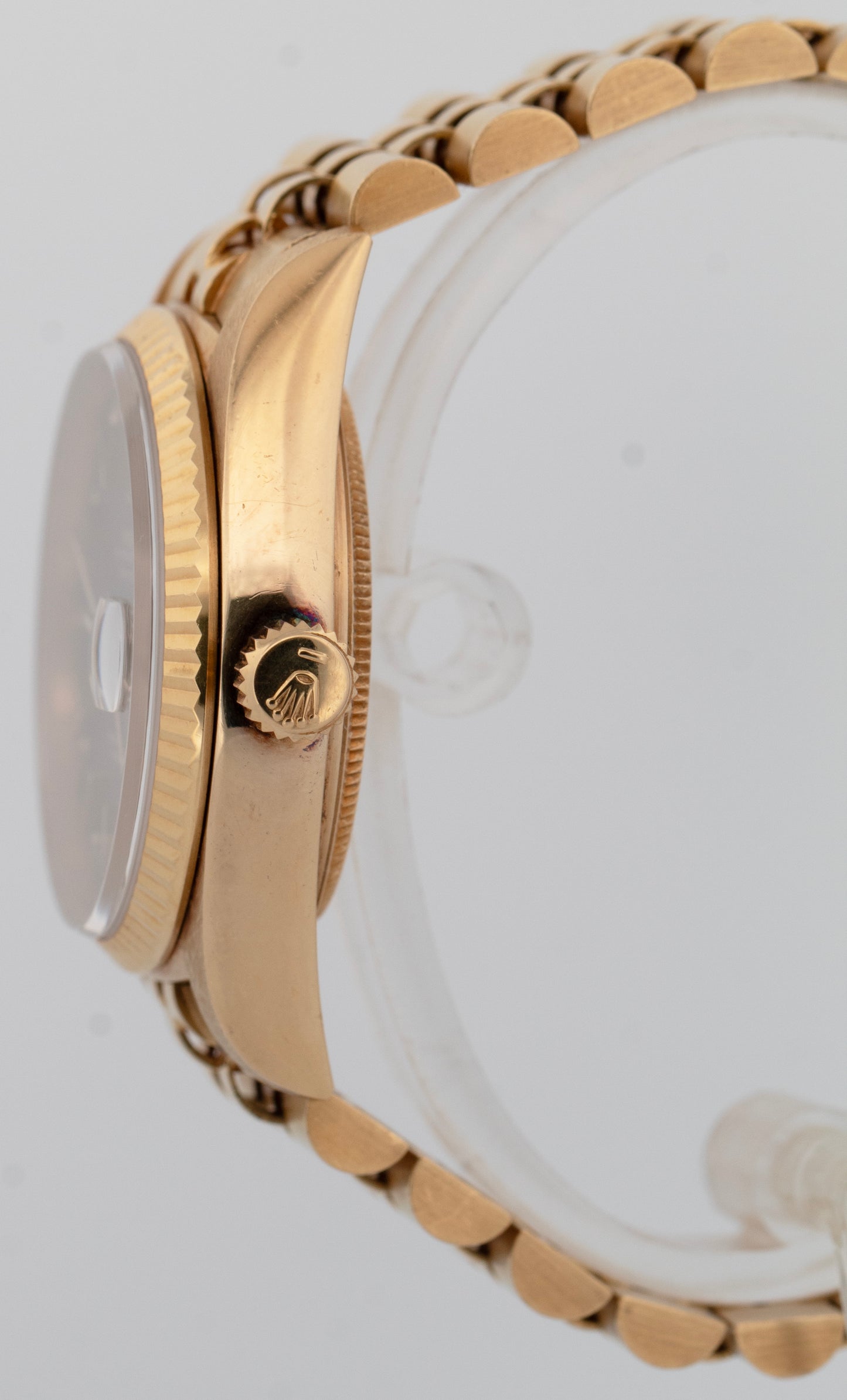 UNPOLISHED Rolex Day-Date CANDLESTICK PATINA DIAL Jubilee Gold 36mm Watch 18038