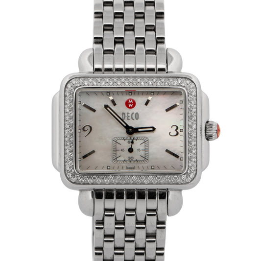 Michele Deco MW06C01 Diamond MOP Stainless Steel Quartz 34mm Watch