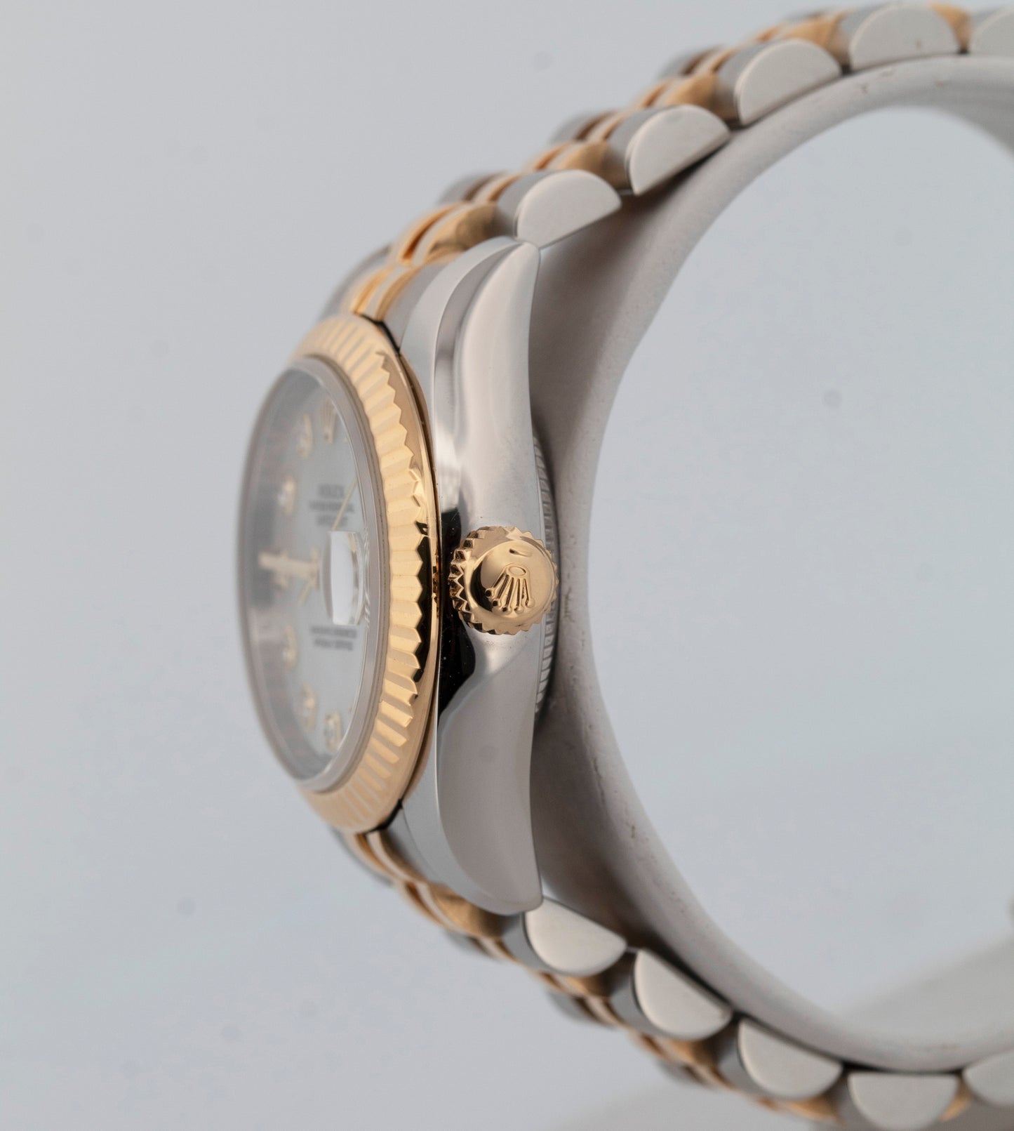 Rolex DateJust Two-Tone MOP DIAMOND Yellow Gold Steel Jubilee 26mm 179173 Watch
