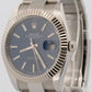 2017 PAPERS Rolex DateJust 41 BLUE 18K Steel OYSTER Fluted 41mm 126334 BOX