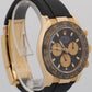 2022 PAPERS Rolex Daytona NEWMAN Black 18K Yellow Gold Oysterflex 116518 LN BOX