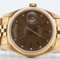UNPOLISHED Rolex Day-Date CANDLESTICK PATINA DIAL Jubilee Gold 36mm Watch 18038