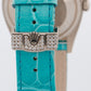 NEW 2025 PAPERS Rolex Day-Date PAVE DIAMOND TURQUOISE ROMAN 36mm 128159RBR BOX